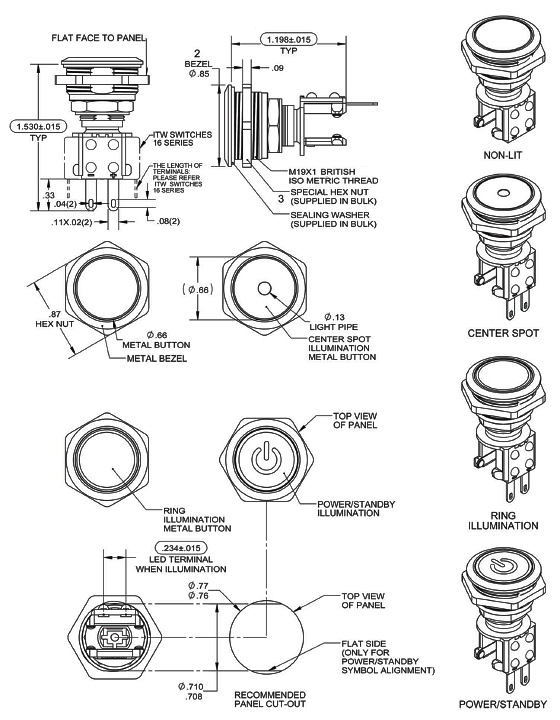 Metal waterproof switch