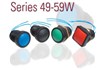 ITW系列49-59W：带引线的16mm面板密封按钮